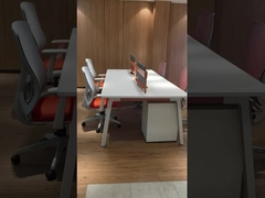 Λευκός 4 6 θέσεων ανοικτοί εργασιακοί σταθμοί προσωπικού