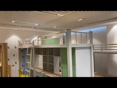 Μεταλλικό κουκέτι Beston με σκάλα Διπλά στρώματα Χρήση σε κοιτώνα Σχολική χρήση Σταθερό πλαίσιο κουκέτι