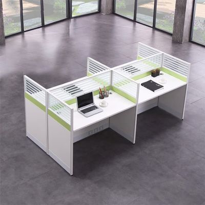 Τραπέζι σταθμών εργασίας Cubicle Office Call Center 2400mm Τραπέζι σταθμού εργασίας 4 ατόμων