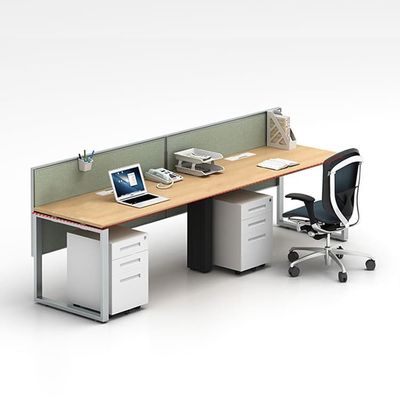 Τραπεζάκι Εργασίας 2 Ατόμων Modular Μέγεθος 2400mm με υφασμάτινο χώρισμα