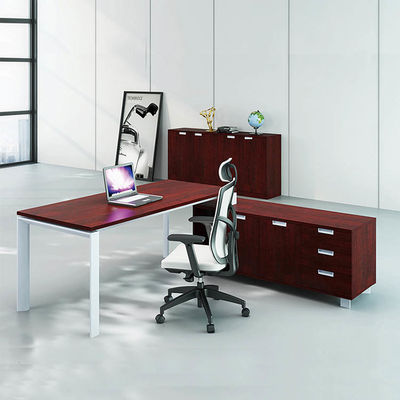 1,6M Red Executive Τραπέζι Γραφείου Μεταλλικό Πλαίσιο Executive Manager Desk