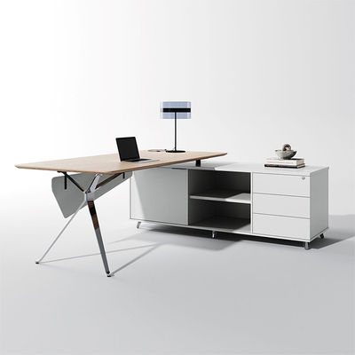Πλαϊνό ντουλάπι Γκρι Executive Desk Πλάτος 1800mm Customized Manager Desk Office