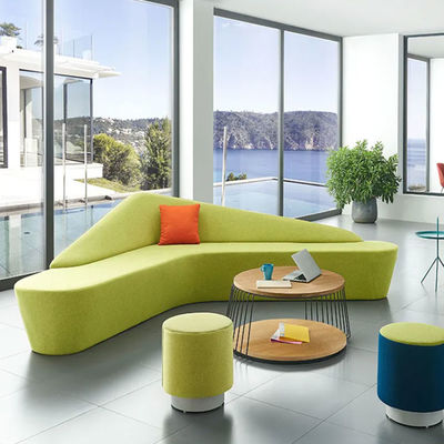 Καναπές Γραφείου Lounge σε σχήμα V 800Hmm Άνετο ύφασμα για δωμάτιο γραφείου