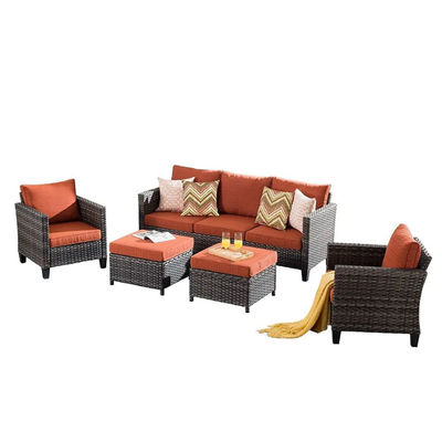 Προσαρμοσμένο σετ καναπέδων Rattan Garden Non Toxic Garden Corner Lounge