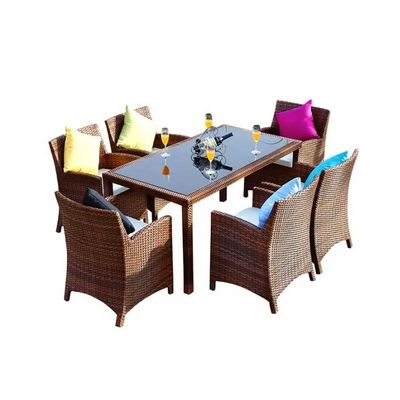 Σετ γωνιακό καναπέ εξωτερικού χώρου Rattan Αδιάβροχη Μοντέρνα Καρέκλα Κήπου με υψηλή αντοχή στην υπεριώδη ακτινοβολία