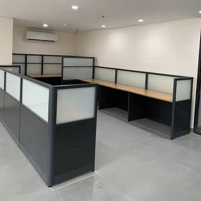 Μαύρο Γραφείο Γραφείο Με το Office Privacy Screen Partition