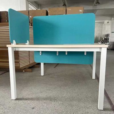 Προσαρμόσιμο μέγεθος 25mm Melamine Board Blue Desktop Screen Modular Desk Single Office Workstation (Απλό γραφείο)