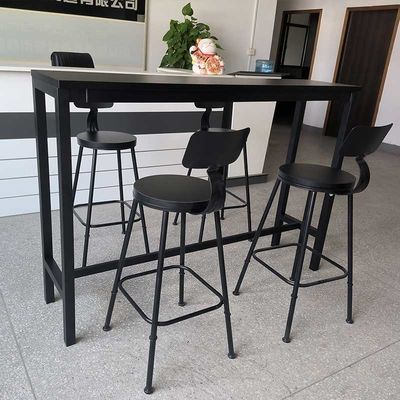 1600W μαύρο μεταλλικό πλαίσιο Liquor Bar Table με 25mm παχύ Melamine Board Mini Bar Cabinet