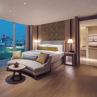 Προσαρμοσμένο King Size Villa ξενοδοχείο ξύλινο κρεβατοκάμαρα έπιπλα σύνολο λύση