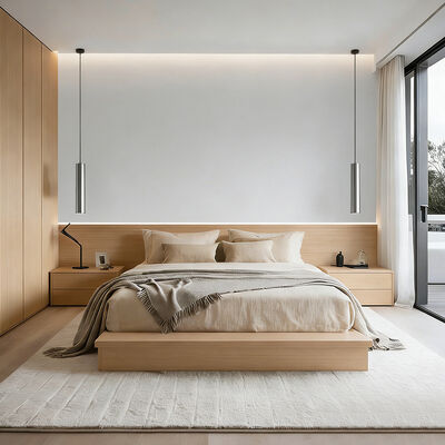 Χονδρικό Λούξυ ξενοδοχείο έπιπλα κρεβατιού ξύλου 5 αστέρων ξενοδοχείο κρεβάτι με τραπέζι στο κρεβάτι